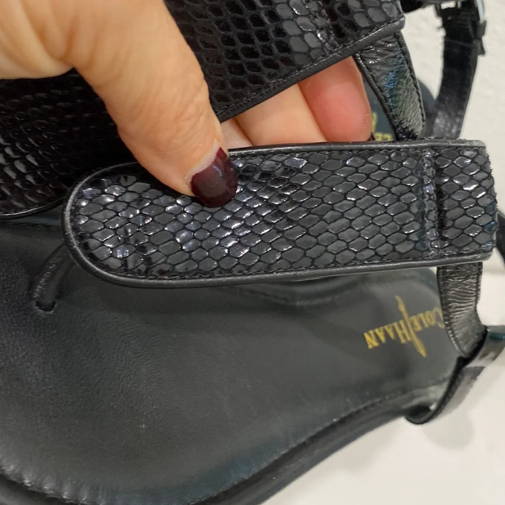 EUC Cole HAAN Black Leather Sandals | Size 5 - Picture 5 of 7
